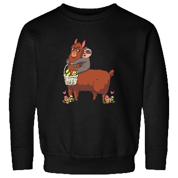 Discover Sloth Pet Gift with llama easter eggs easter bunny Sweatshirts