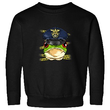 Discover Frog Pet Police Pond Frog Amphibian Animal Lover 106 Sweatshirts