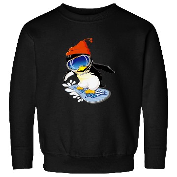 Discover Penguin Pet Snowboarding Surfer Winter Hat Sweatshirts