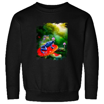 Discover Frog Pet Poison Dart Arrow Frog On The Mushroom Sweatshirts