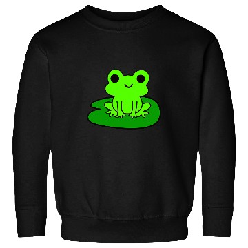 Discover Frog Pet on Lily Pad Cute Sweatshirts