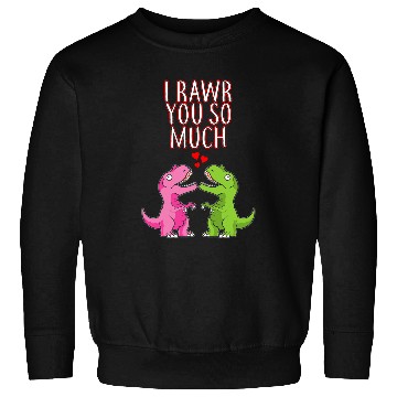 Discover Dinosaur Pet I Rawr You So Much Valentines Day Dinosaur T rexs Couples Boy Sweatshirts