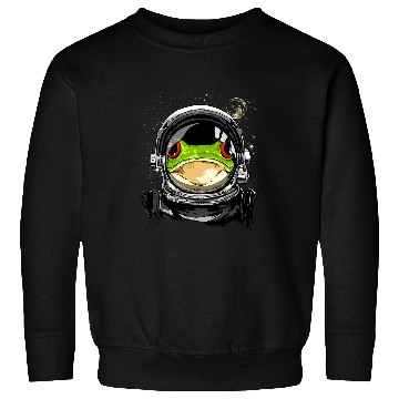Discover Frog Pet Outer Space Astronaut Frog Animal Face Frog Lover Galaxy Sweatshirts