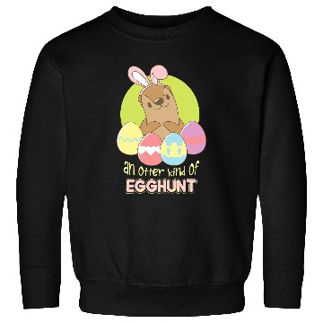 Discover Otter Pet Otters Easter Otter Funny Sea Otter Rabbit Easter Bunny Egg Hunter Sweatshirts