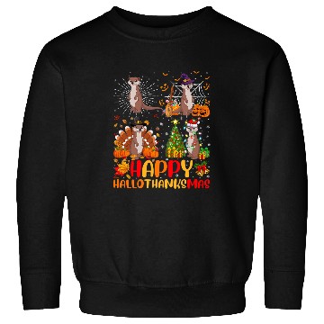 Discover Otter Pet Otters Halloween Thanksgiving Christmas Sea Otter Hallothanksmas Sweatshirts