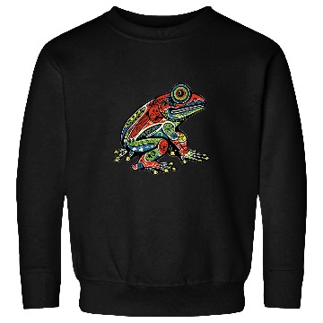Discover Frog Pet Native American Indian Style Art Pacific Northwest 3 Sweatshirts