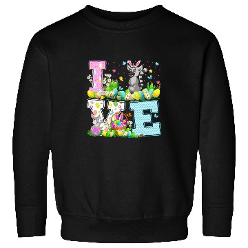 Discover Lemur Pet Easter Egg Hunt Funny Love Lemur Easter Sunday Sweatshirts