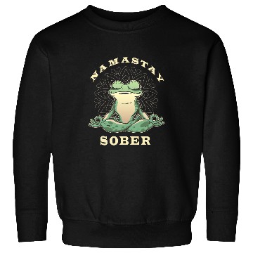 Discover Frog Pet Narcotics Anonymous Frog Namastay Sober Support Sobriety Sweatshirts
