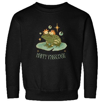 Discover Frog Pet Passover Happy Passover funny frog Pesach seder Sweatshirts