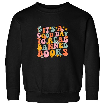 Discover Book Fun Read Banned Books Groovy Library Reading Lovers Sweatshirts