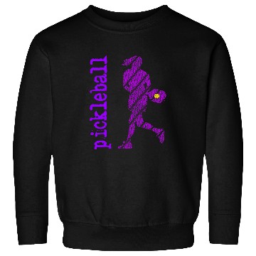 Discover Sport Pickleball Player Typography V Neck Purple Sweatshirts