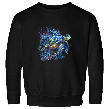 Discover Turtle Pet Tortoise Waterturtle Ocean Natural Environment 4 Sweatshirts