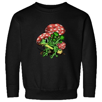 Discover Frog Pet psychedelics Hippie Frog Toad Mushrooms Forest Nature Fungi Sweatshirts
