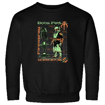 Discover Book Fun Star Wars The Book Of Boba Fett Epic Neon Schematic Poster Sweatshirts