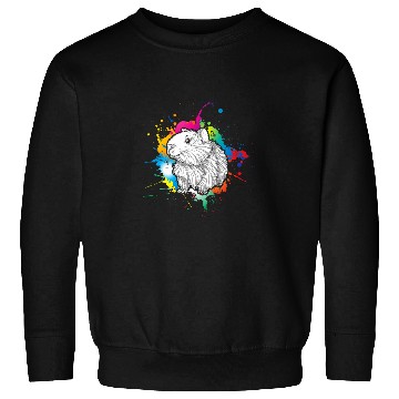Discover Guinea Pig Pet Face Colorful Artwork Sweatshirts
