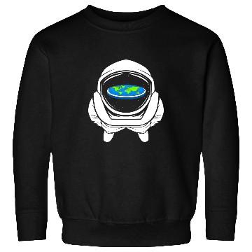 Discover Astronaut Job funny flat earth text design joke astronaut Sweatshirts