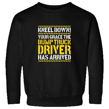 Discover Construction Worker Kneel Down Dump Truck Driver Sweatshirts