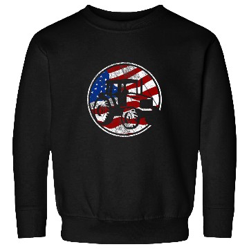 Discover Tractor Fun driving Pulling American Flag vintages Tractor Pulling Sweatshirts