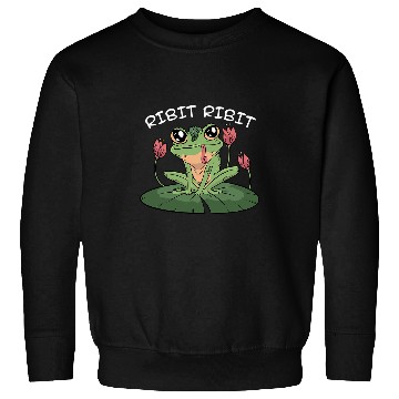 Discover Frog Pet Ribit Ribit Frog Lily Pads Sweatshirts