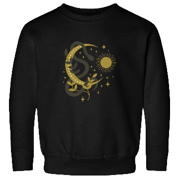 Discover Snake Pet Mystical Celestial Snake Boho Sun Moon Witchcraft Wicca Sweatshirts