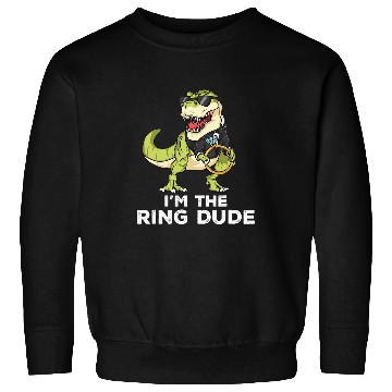 Discover Dinosaur Pet Bear Dinosaur Tyrannosaurus rexs TRex Ring Bearersaurus Page Boy 3 Sweatshirts