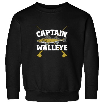 Discover Fishing Fun Captain Walleye Fishing Hunting Sweatshirts