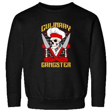 Discover Culinary Gangster Chef Skull knifes Cooking Pro Sweatshirts