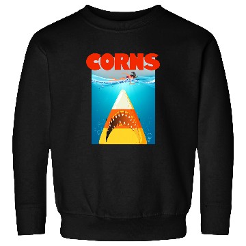 Discover Shark Pet Candy Corn Shark 2Witch Halloween Jaws Parody Funny Sweatshirts
