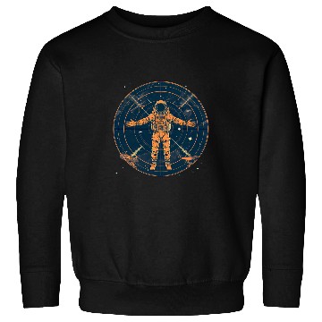 Discover Vitruvian Astronaut Funny Leonardo Da Vinci Graphic 21 Sweatshirts