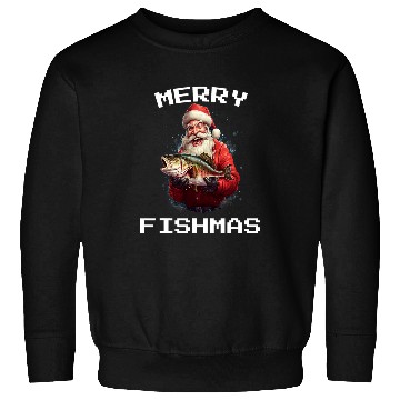 Discover Fishing Fun Christmas Pajama Fishers Merry Fishmas Fishing Sweatshirts