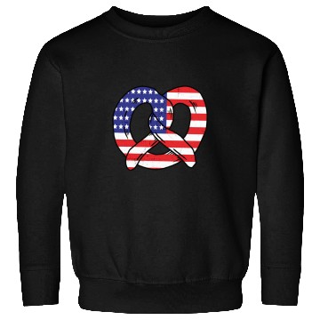 Discover Pretzel Bakery American Flag Baker Bread Baking Sweatshirts