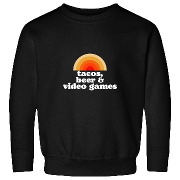 Discover Beer Fun Tacos Beer Video Game Funny Retro Gamer vintages Gaming Sweatshirts