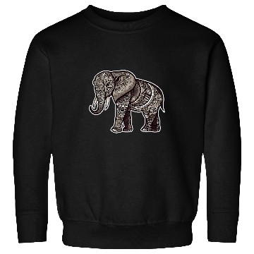 Discover Elephant Pet Henna Patterned Elephant Sweatshirts