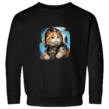 Discover Scotch Fold Cat Astronaut Vbs 2T Sweatshirts