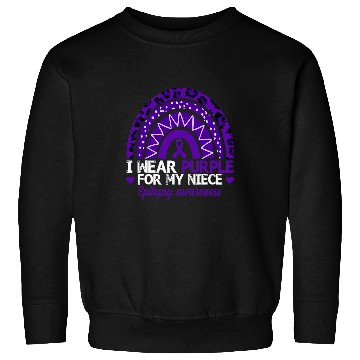 Discover I Wear Purple For My Niece Epilepsy Awareness Boho Rainbow Sweatshirts