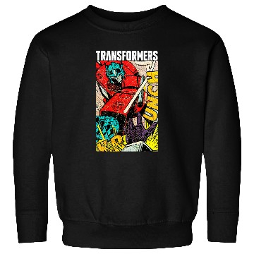 Discover Book Fun Transformers vintages Faded Optimus Prime Comic Book Punch Sweatshirts