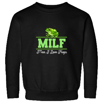 Discover Frog Pet MILF Man I Love Frogs Easily Distracted By Frogs Frog Lover Sweatshirts