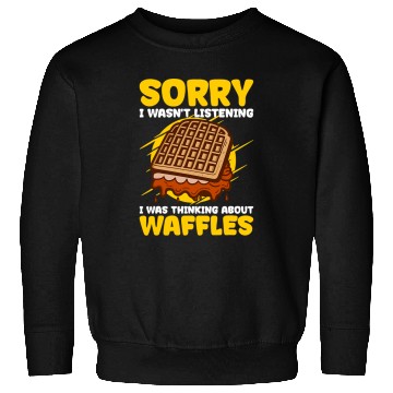Discover Thinking About Eating Waffles Ironic Waffle Chef Sweatshirts