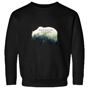 Discover Bear Pet Bear Forest Animal Nature Environment Wilderness Earth Day 2 Sweatshirts