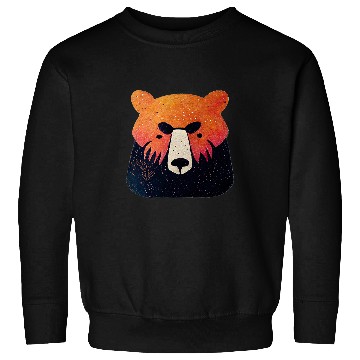 Discover Bear Pet Forest Bear Face Pacific Northwest Sweatshirts