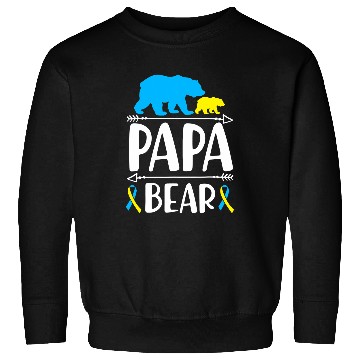 Discover Bear Pet Mens Papa Bear Down Syndromes Awareness Proud Dad Sweatshirts