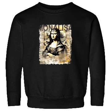 Discover Abstract Graffiti Art Leonardo Da Vinci Art Mona Lisa 5 Sweatshirts