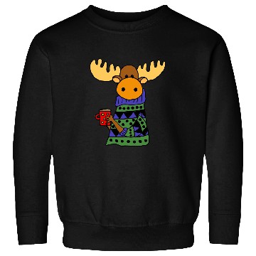 Discover Coffee Fun Smileteesanima Funny Moose Drinking Coffee in Sweater Sweatshirts