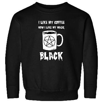 Discover Coffee Fun Trendy Black Magic Coffee Pentacle Cup Sweatshirts