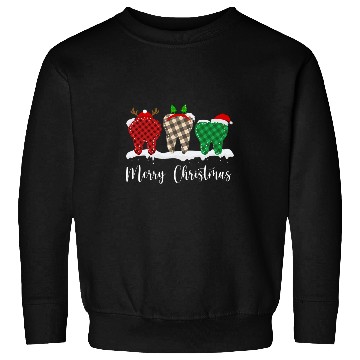 Discover dentists Job Merry Christmas Dental Squad Christmas Dental Red Plaid Sweatshirts