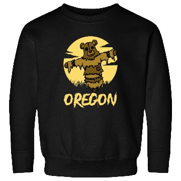 Discover Bear Pet Spooky Oregon Scare Bear Scarecrow for Halloween Sweatshirts