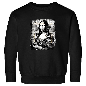 Discover Abstract graffiti art Leonardo da Vinci art Mona Lisa 3 Sweatshirts