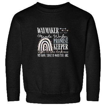 Discover Kids Kids Waymaker Miracle Worker Rainbow Christian Sweatshirts