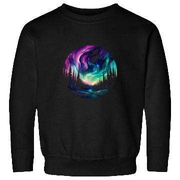 Discover Aurora Borealis Night Sky Northern Lights Sweatshirts
