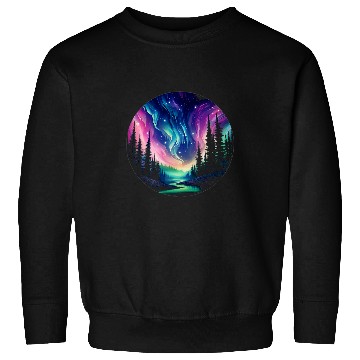Discover Aurora Borealis Night Sky Northern Lights 1 Sweatshirts